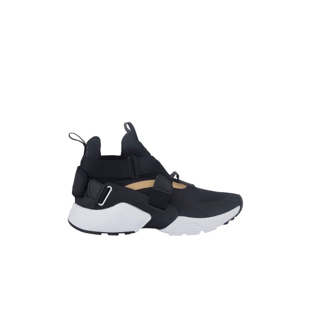Size 6yWomens Black Gold Nike Huarache City GS AJ6662-005 EUC Comforable